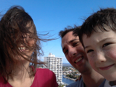 windy surfers